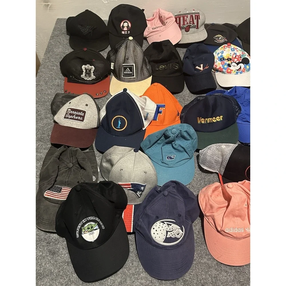 Lot Of 57 Hats - Mostly Adult Some Youth - Used Condition - Men's/womens